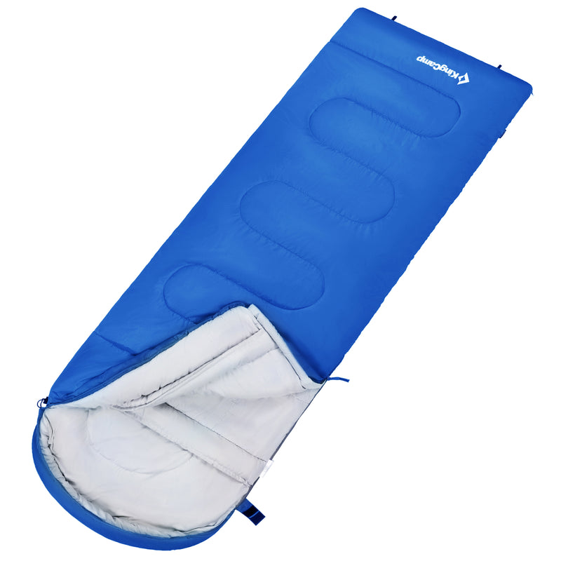 Load image into Gallery viewer, KingCamp Oasis 300 Sleeping Bag-Envelope With Hood Blue
