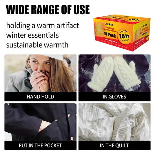 KinWild 10pcs/box, Self-heating Thermal Hand Warmers