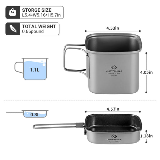 Cook'n'Escape Mount Logan Cookset Titanium cookset