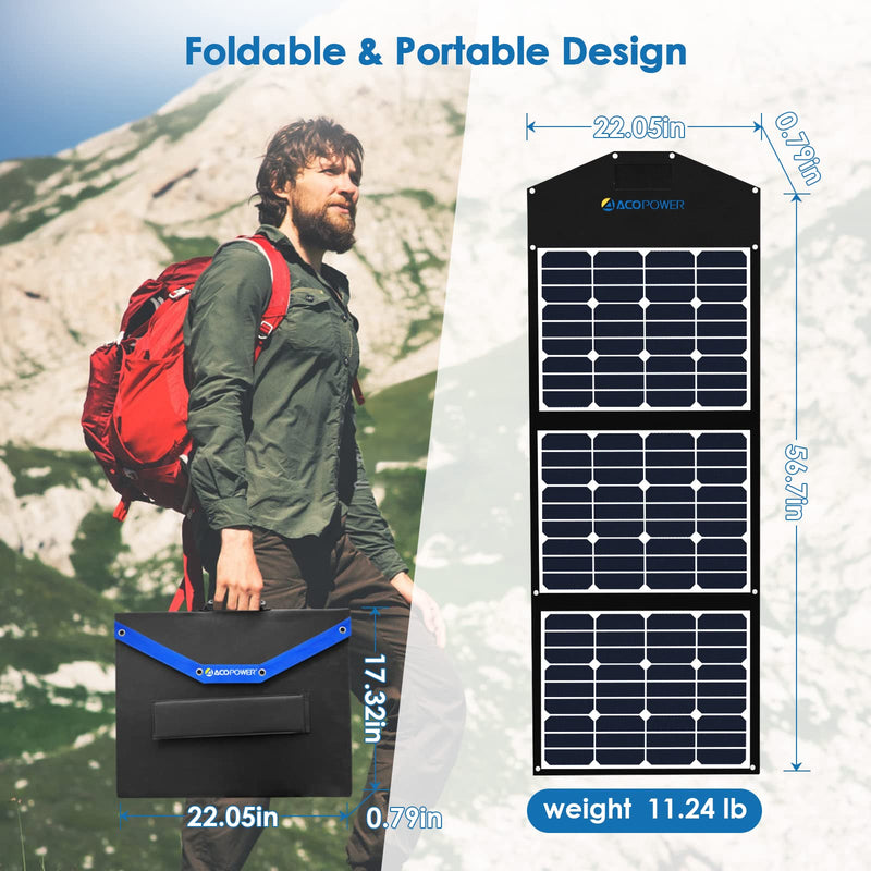 Load image into Gallery viewer, ACOPOWER Portable Solar Panel Foldable Solar Panel Suitcase
