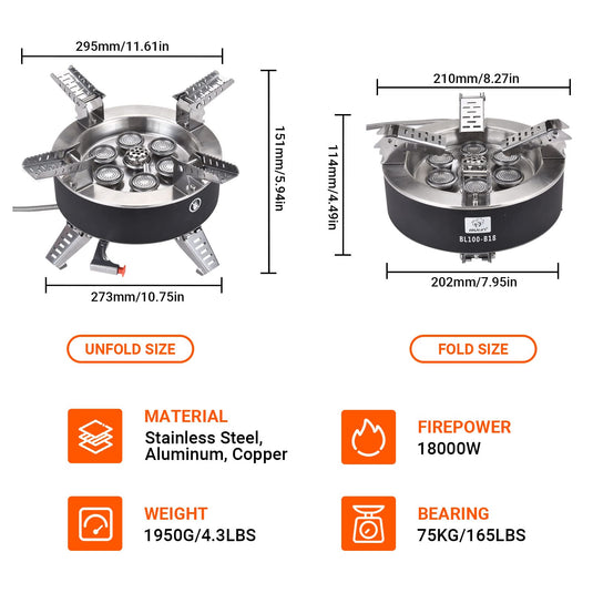 BULIN Camping Gas Stove Burner