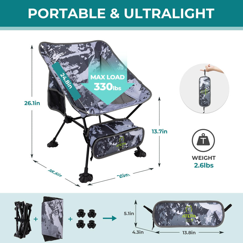 Load image into Gallery viewer, ATEPA Ultralight Square Tall Camping Chair
