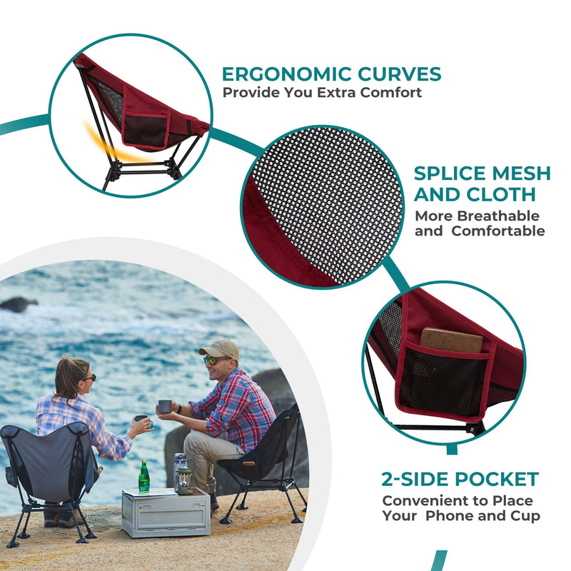 Load image into Gallery viewer, ATEPA Ultralight Square Tall Camping Chair
