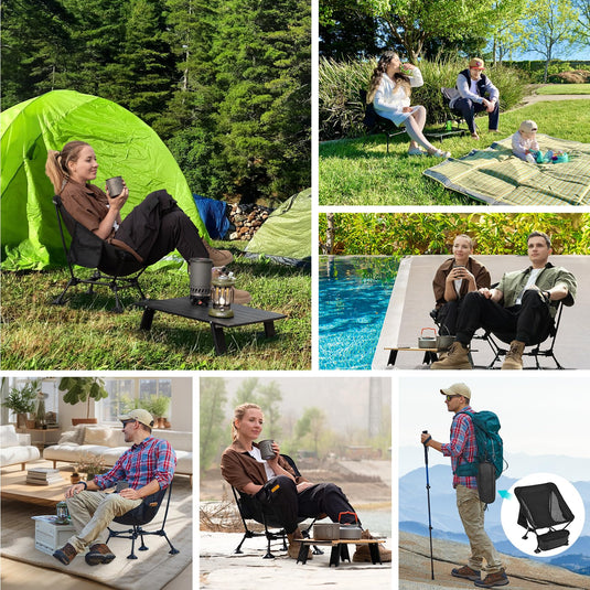 ATEPA Ultralight Square Tall Camping Chair