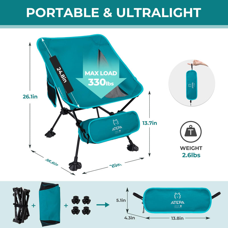 Load image into Gallery viewer, ATEPA Ultralight Square Tall Camping Chair
