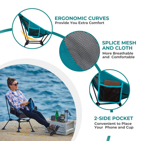 ATEPA Ultralight Square Tall Camping Chair