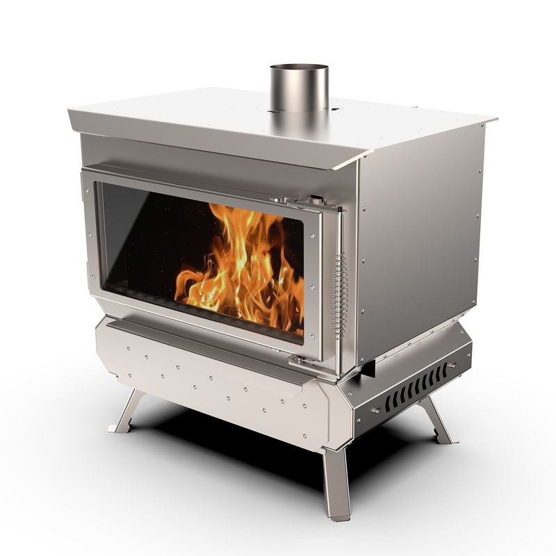 Load image into Gallery viewer, KingCamp Phantom Pro Wood Stove with  Secondary Combustion &amp; Power Bank-Powered Active Heat Circulation System

