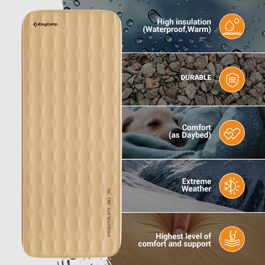 KingCamp PREMIUM 3D 7.5 Single Self-inflateble Pad