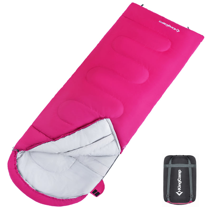 Load image into Gallery viewer, KingCamp Oasis 300 Sleeping Bag-Envelope With Hood Rose Red
