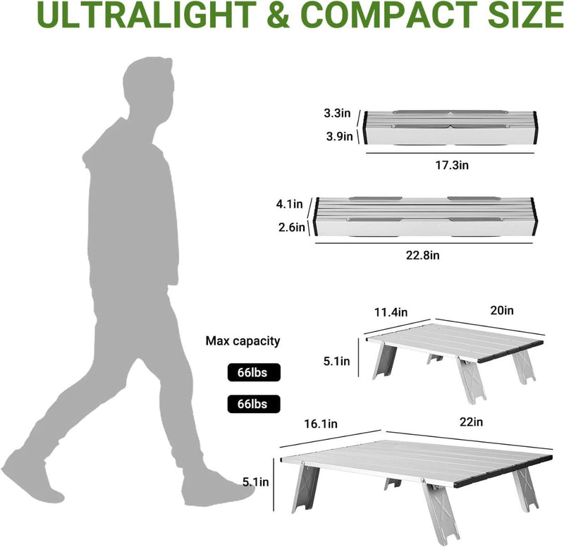 Load image into Gallery viewer, ATEPA Mini Alunium Table S/L Lightweight Camping Table
