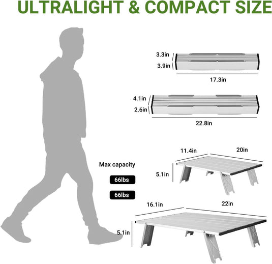 ATEPA Mini Alunium Table S/L Lightweight Camping Table