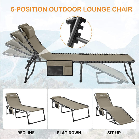KingCamp BERLIN Classic Adjustable Cot Lounge Chair
