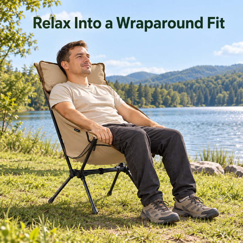 Load image into Gallery viewer, KingCamp BALSA C10 High Back Camping Chair, Lightweight Aluminum Folding Chair with Breathable Mesh, Pillow &amp; Carry Bag
