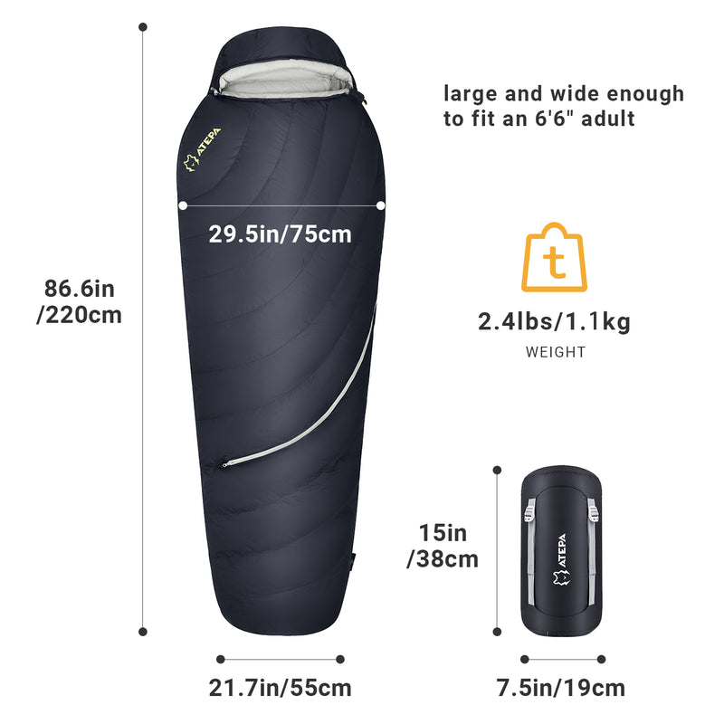 Load image into Gallery viewer, ATEPA DENALI 550L Down Sleeping Bag-Mummy
