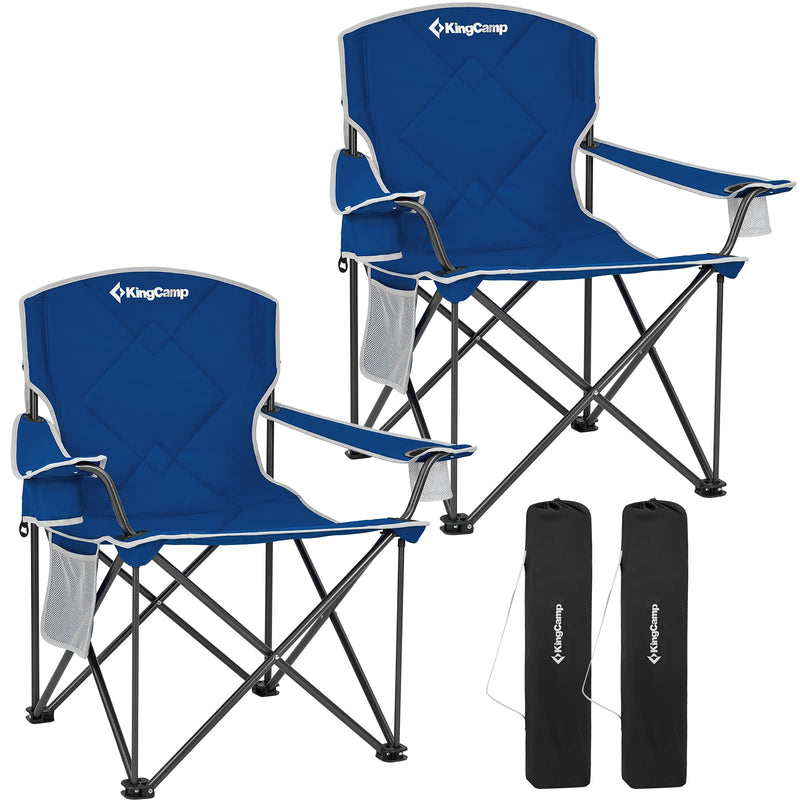 Load image into Gallery viewer, KingCamp Extra-Large Folding Camping Chair with Durable Non-Slip Foot Cover
