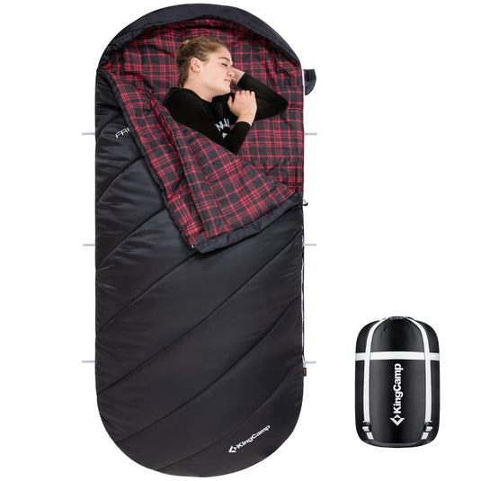 Saco de dormir KingCamp FREESPACE 250D doble con 2 almohadas