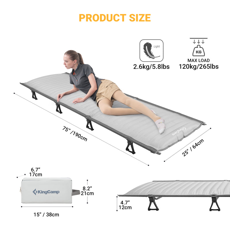 Load image into Gallery viewer, KingCamp Ultralight Folding Air Cot
