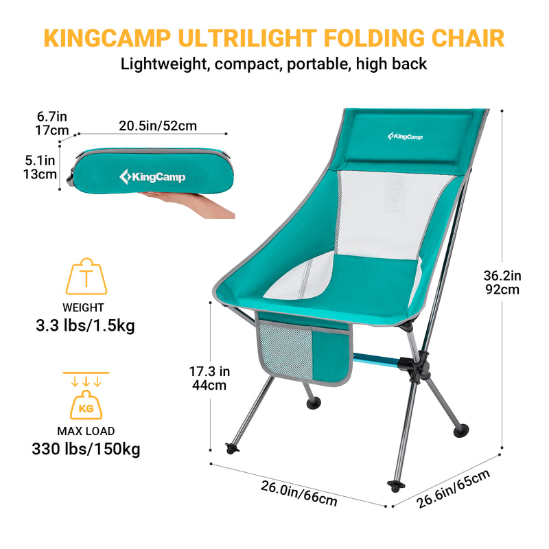 Load image into Gallery viewer, KingCamp Ultralight Highback Chair
