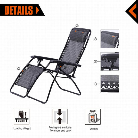 KingCamp Lounge Chair Recliners