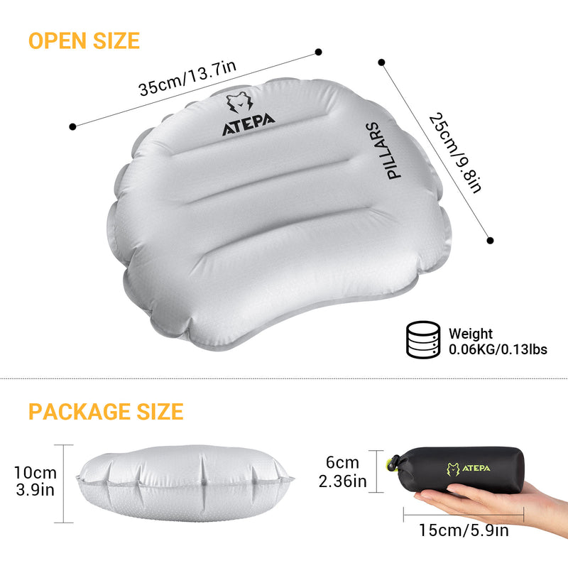 Load image into Gallery viewer, ATEPA VIRGA Air Pillow Ultralight Down Alternative Inflatable Travel Pillow
