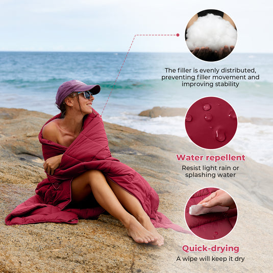 KingCamp Lightweight Camping Blanket Packable Blanket Water Repellent