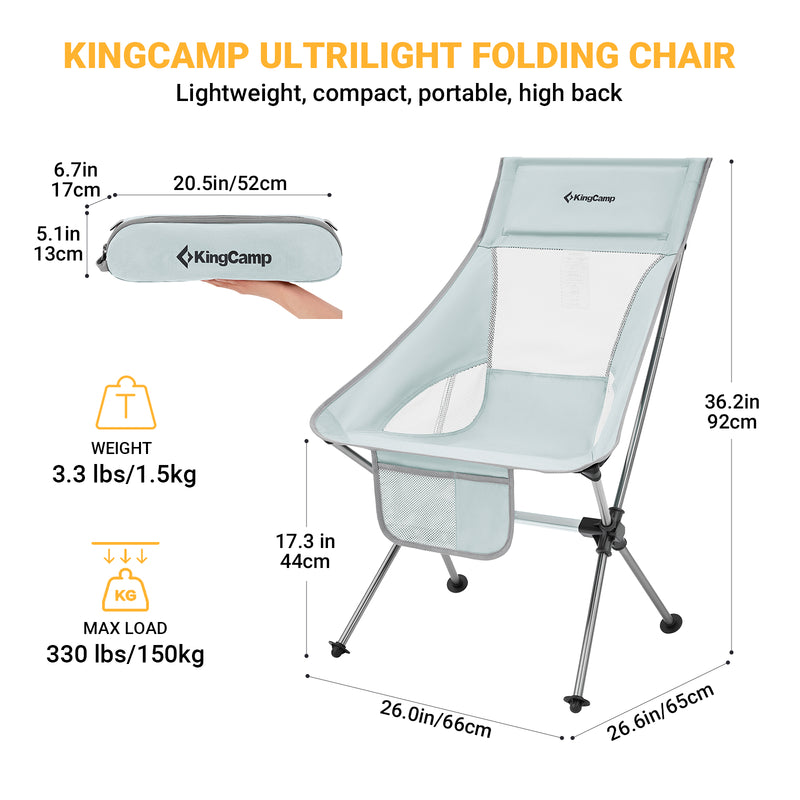 Load image into Gallery viewer, KingCamp Ultralight Highback Chair
