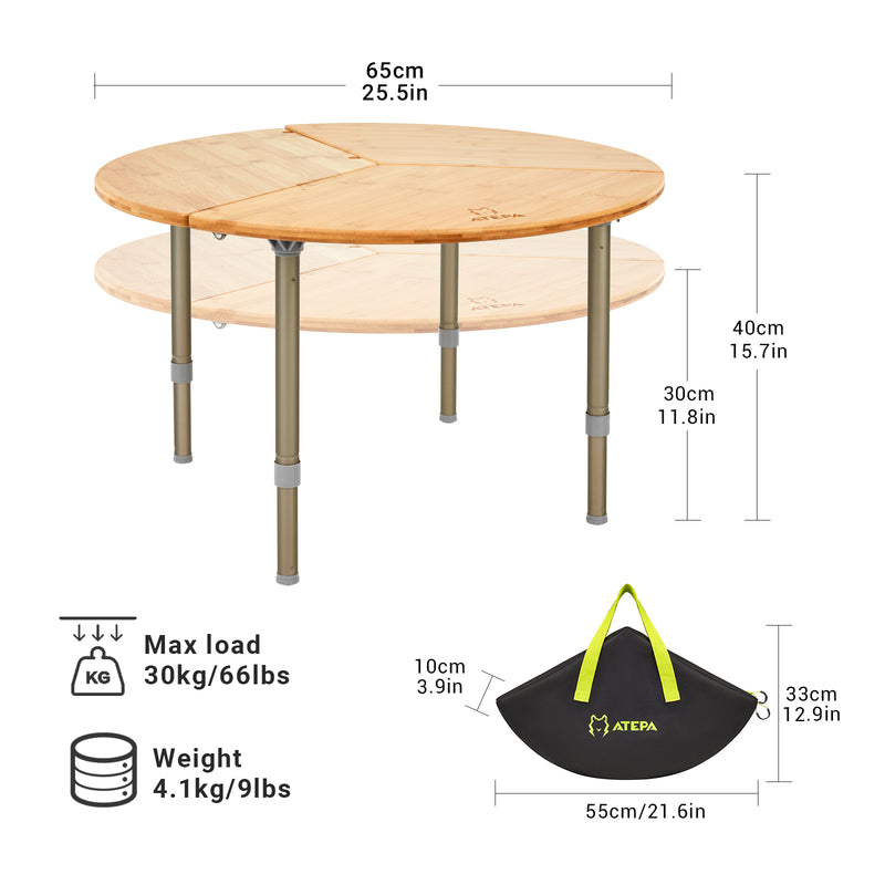 Load image into Gallery viewer, ATEPA 6565 Bamboo Table

