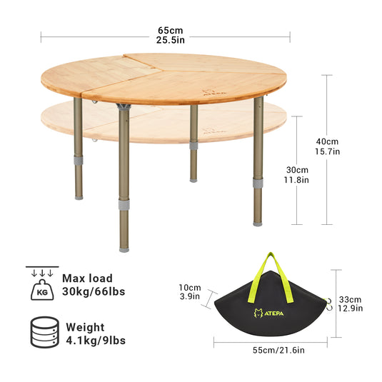 ATEPA 6565 Bamboo Table