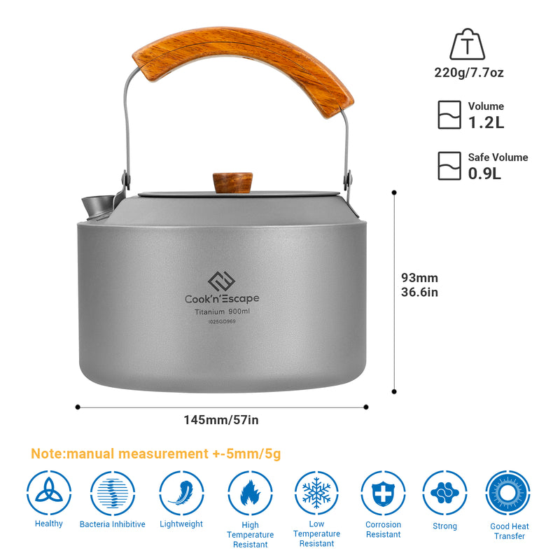Load image into Gallery viewer, Cook&#39;n&#39;Escape Polar Night Kettle Titanium Kettle
