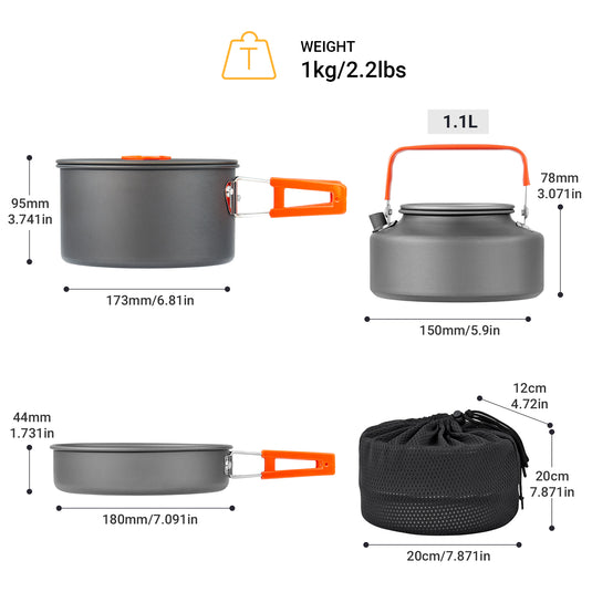 YETO Camping Cookware