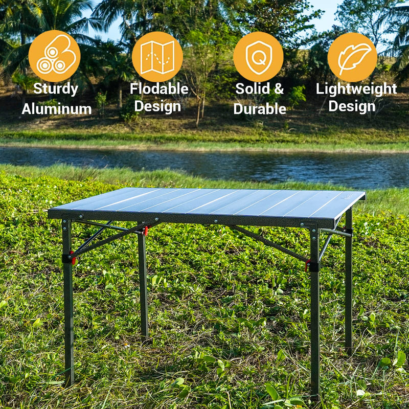 Load image into Gallery viewer, KingCamp MARBLE PLUS Folding Table Aluminum Camping Table
