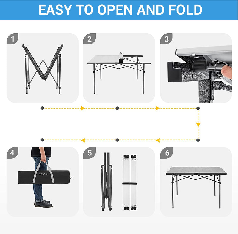 Load image into Gallery viewer, KingCamp MARBLE PLUS Folding Table Aluminum Camping Table
