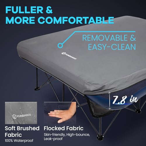 Load image into Gallery viewer, FUNDANGO Queen Camping Cot with Detachable Air Mattress - 2-Person Portable Outdoor Bed with Electric Pump

