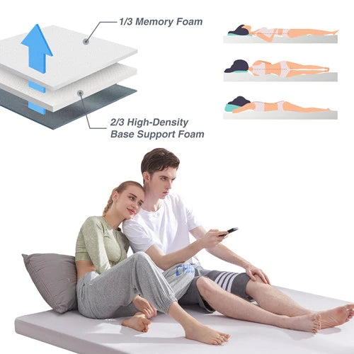 Memory Foam Camping Mattress Camping Sleeping Pad with Removable Cover