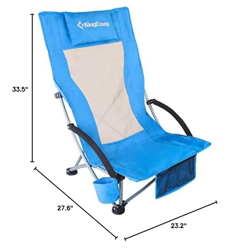 Load image into Gallery viewer, KingCamp High Mesh Back Low Sling Beach Chairs
