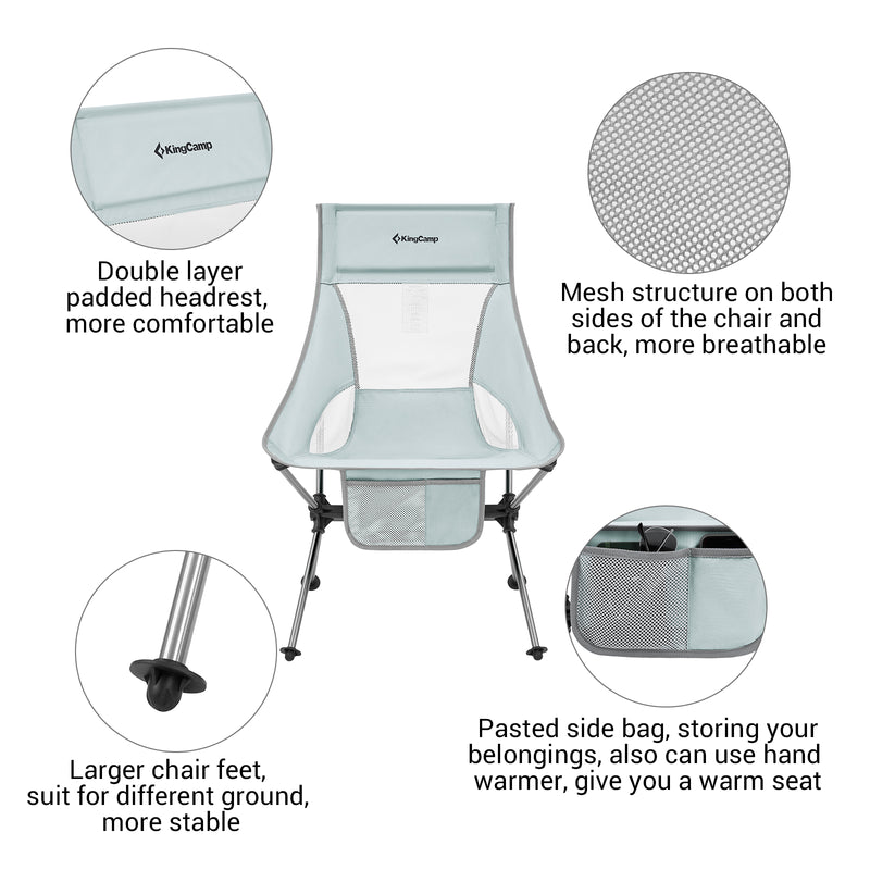 Load image into Gallery viewer, KingCamp Ultralight Highback Camping Chair
