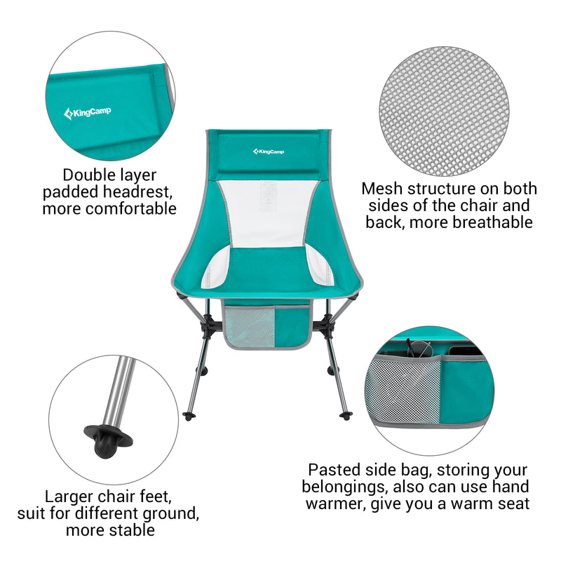 Load image into Gallery viewer, KingCamp Ultralight Highback Camping Chair
