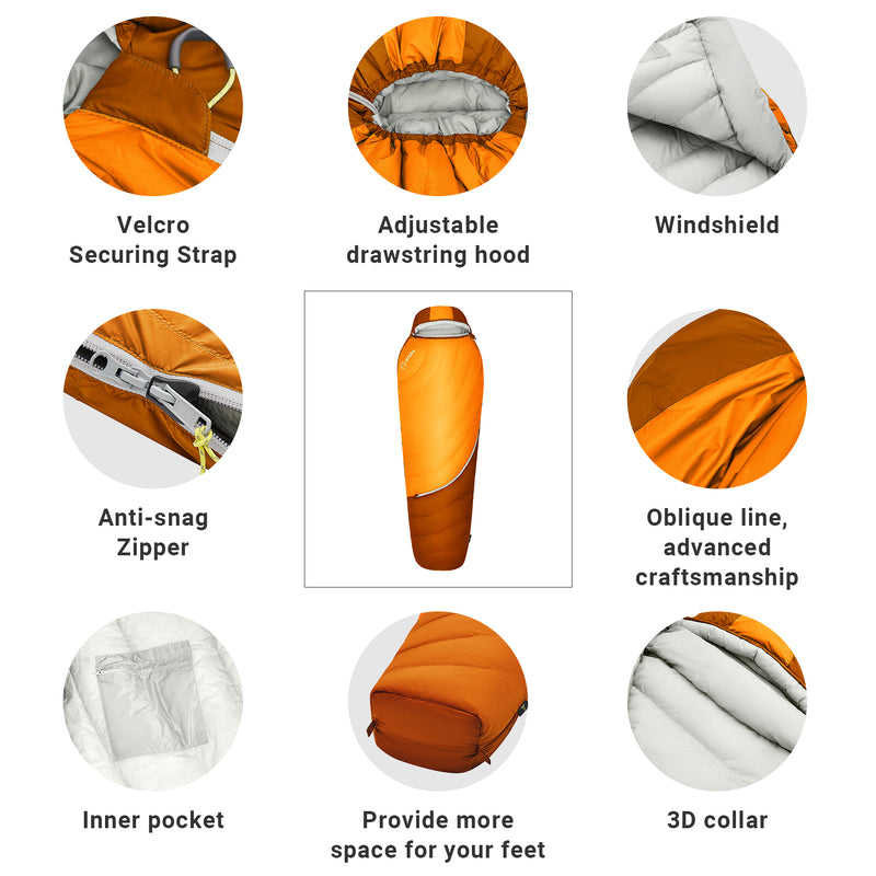 Load image into Gallery viewer, ATEPA DENALI 320 Down Sleeping Bag-Mummy
