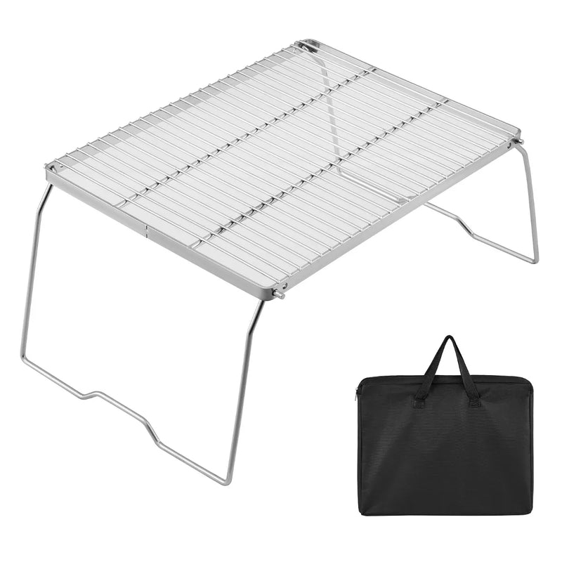 Load image into Gallery viewer, YETO POR-TABLE Campfire Grill Large 304 Stainless Steel Grilling Table
