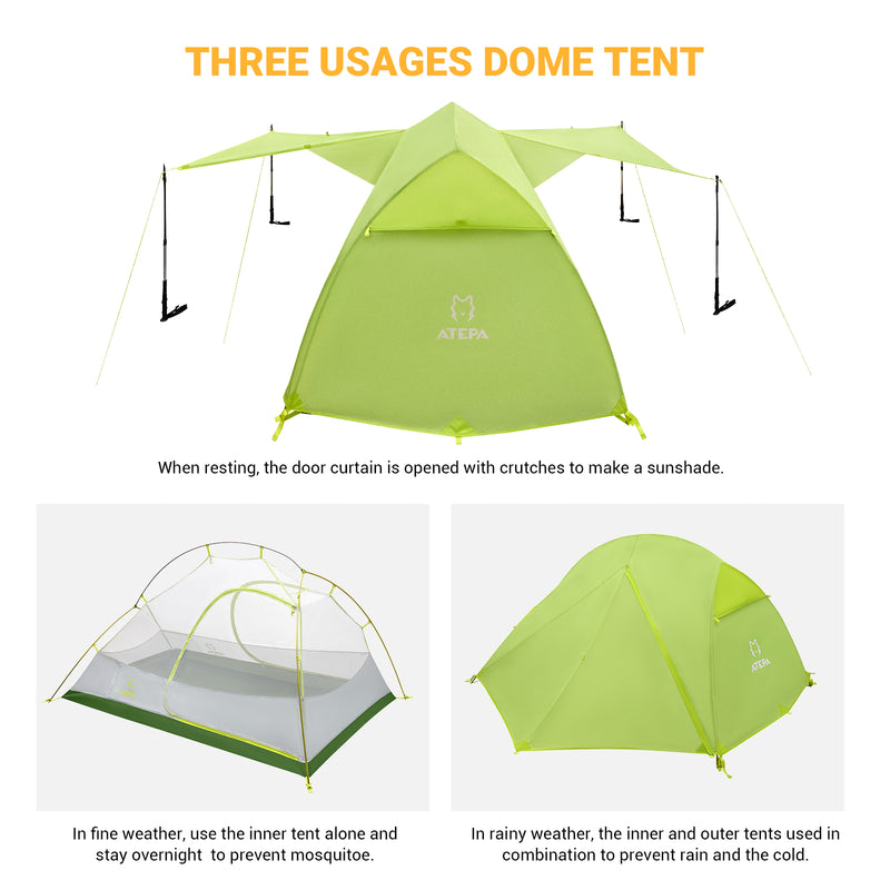 Load image into Gallery viewer, ATEPA Hiker 2-person Backpacking Tents
