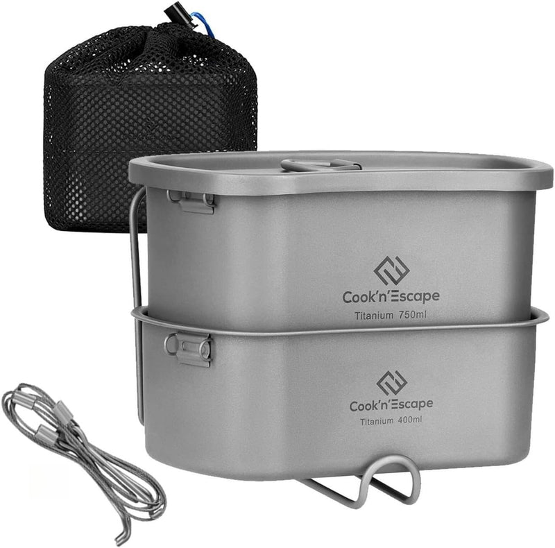 Load image into Gallery viewer, Cook&#39;n&#39;Escape Titanium Canteen Mesh Kit
