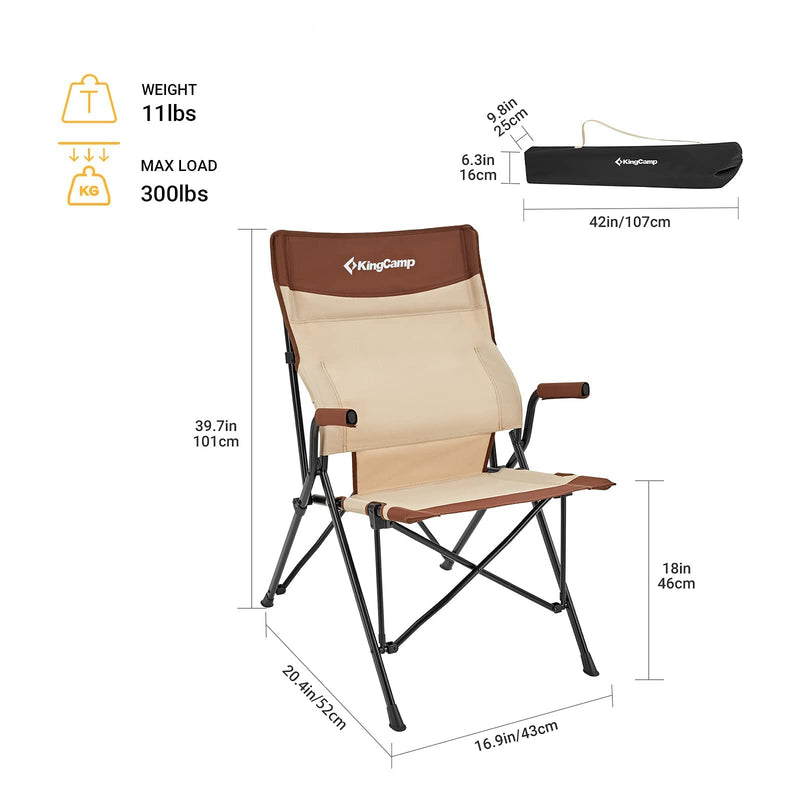 Load image into Gallery viewer, KingCamp DAPHNE Lumbar Support Folding Camping Chair
