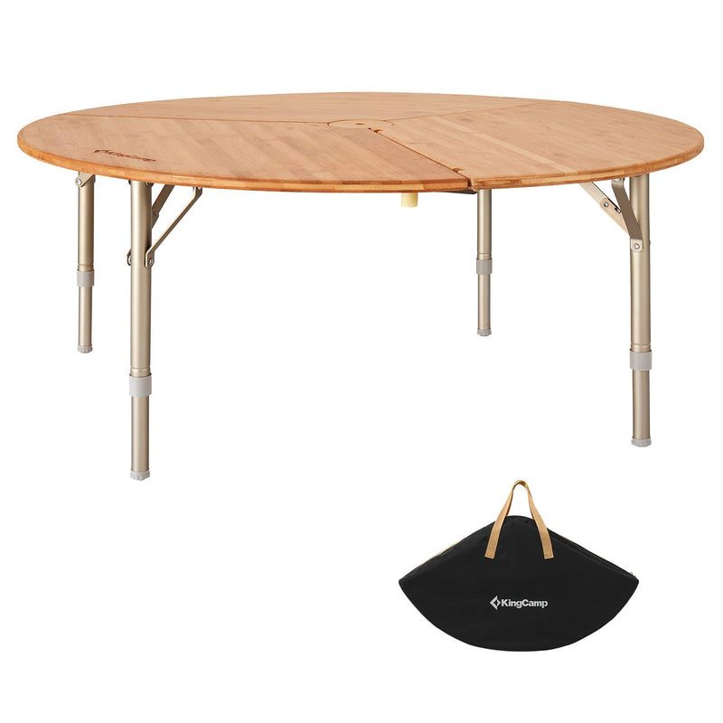 Load image into Gallery viewer, KingCamp BAMBOO 9595 3-Folding Bamboo Table
