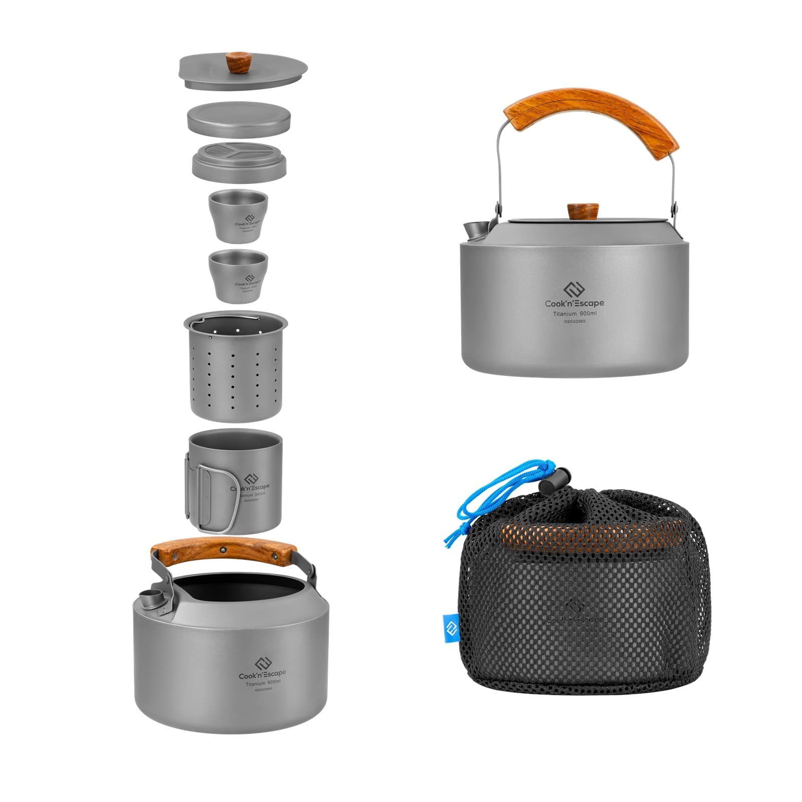 Cookspire Tea Set Cook'n'Escape Polar Night Coffee-Tea Set Pro Titanium Coffee-Tea Set ...