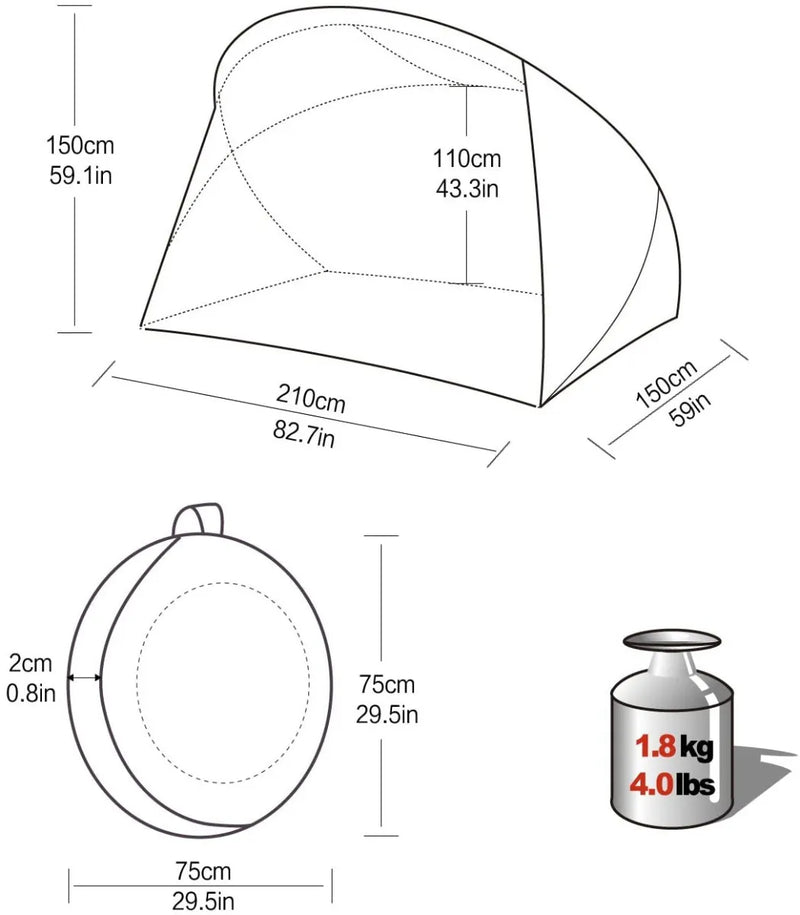 Load image into Gallery viewer, WEJOY Rainbow Beach Tent
