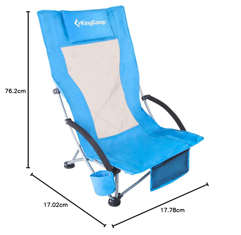 Load image into Gallery viewer, KingCamp High Mesh Back Low Sling Beach Chairs
