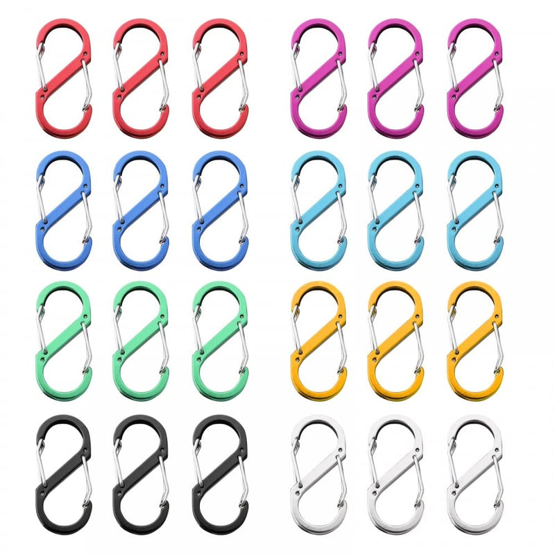 Load image into Gallery viewer, GeneTac 24PCS S Carabiner Hooks
