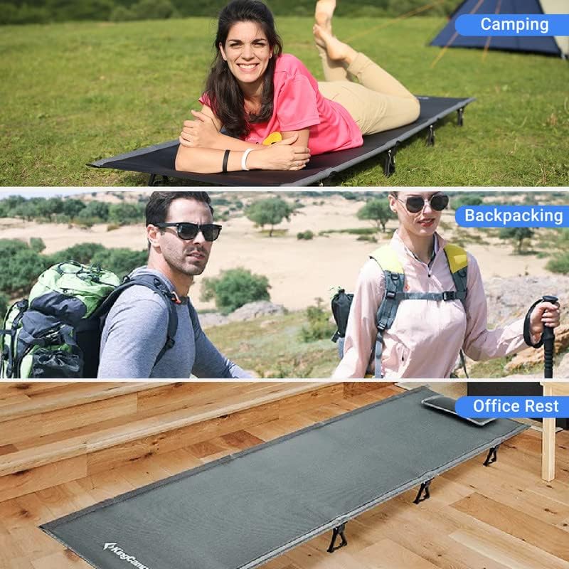 Load image into Gallery viewer, KingCamp Ultralight Folding Camping Cot – 4.9 lb Portable Camp Bed for Backpacking &amp; Travel

