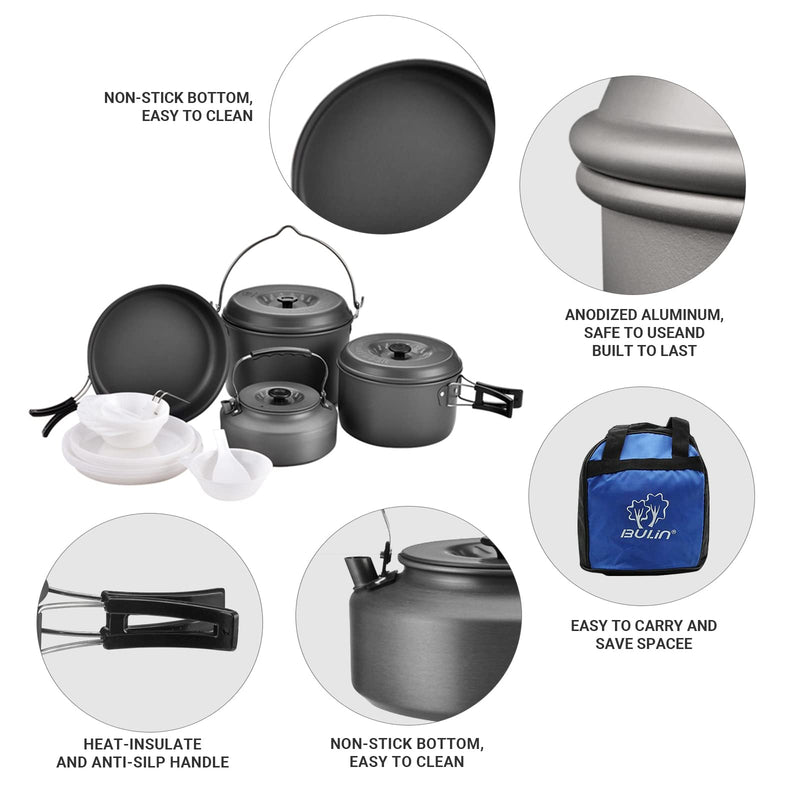 Load image into Gallery viewer, BULIN Camping Cookware Set
