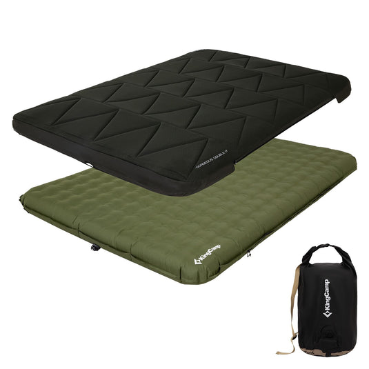 KingCamp GORGEOUS DOUBLE 17 Double Air Pad Inflatable Camping Mattress with Removable Cover